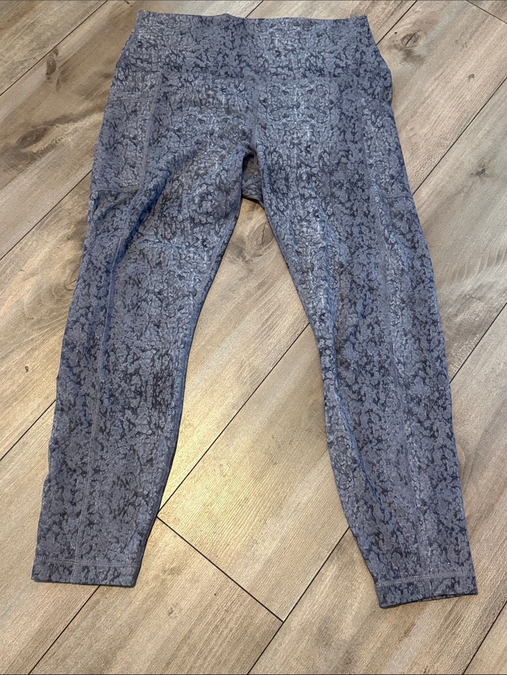 Yogalicious Gray Marbled High-Waist Leggings